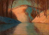 Giclée Print from Vesterheim's Collections - River in Winter by Sven Svendsen 20" x 28"