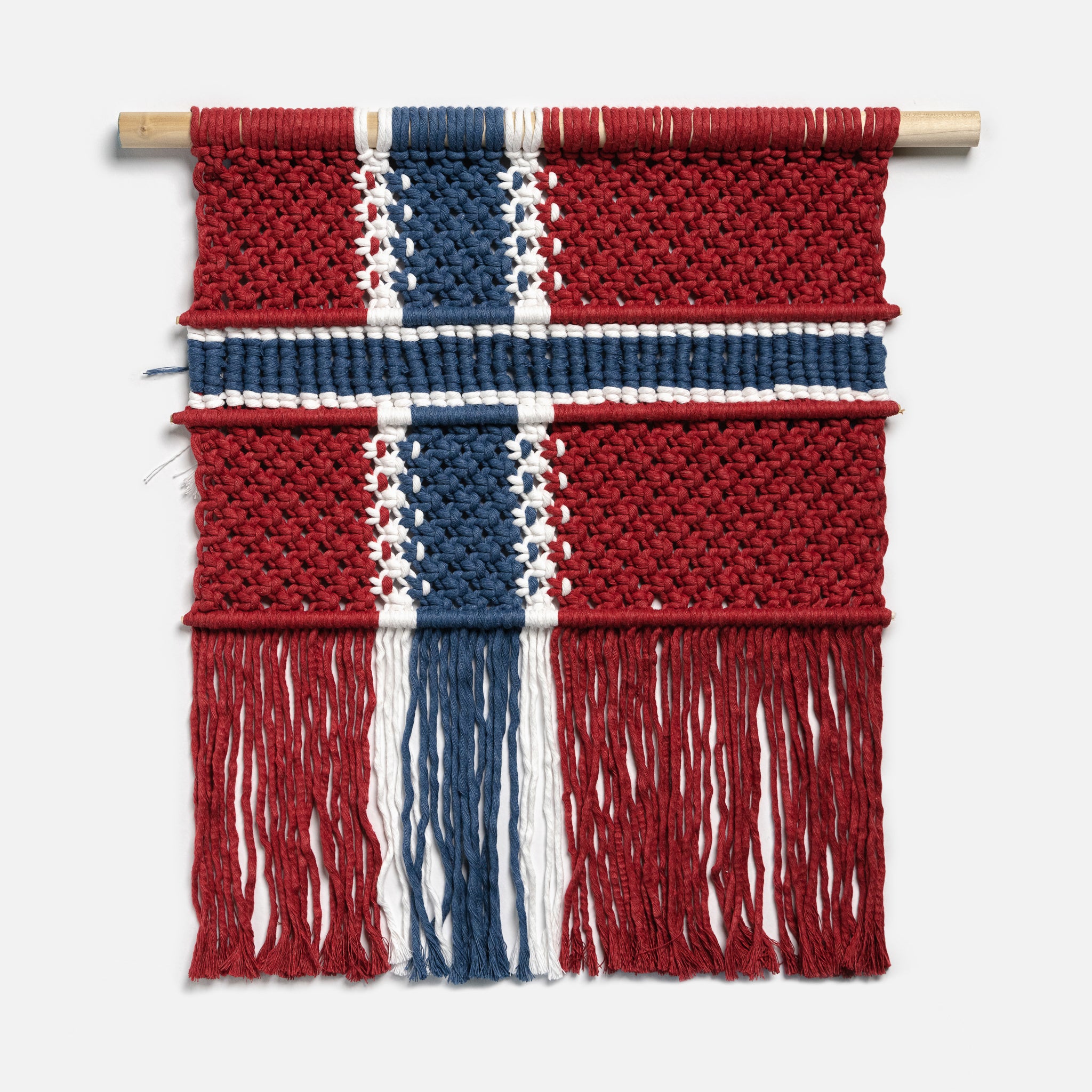 Norwegian Flag by Driftless Macrame