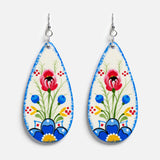 Earrings with Rosemaling Design by Denise