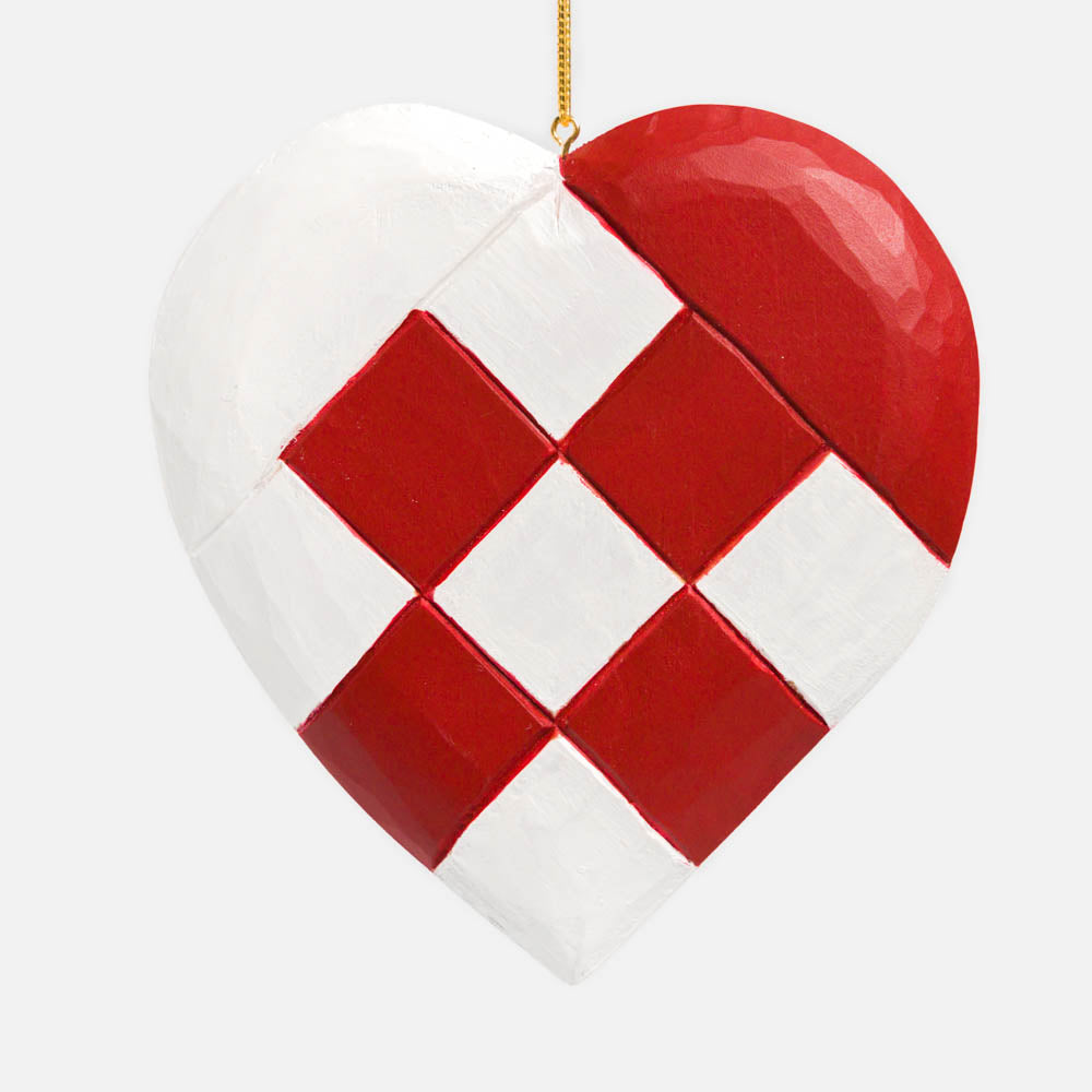 Heart Basket Ornament by Rebecca Hanna