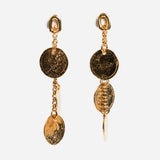 Gilded Coin Drop Earrings by Sylvsmidja