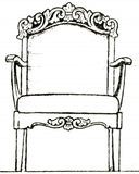 Amrud Acanthus Carving Pattern #11- Armstol (Chair) Default Title