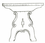 Amrud Acanthus Carving Pattern #21- Langbord (Trestle Table)