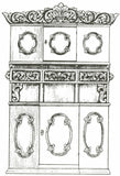 Amrud Acanthus Carving Pattern #76- Framskap (Hutch) Default Title