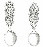 Amrud Acanthus Carving Pattern #82- Skjeer (Spoons) Default Title