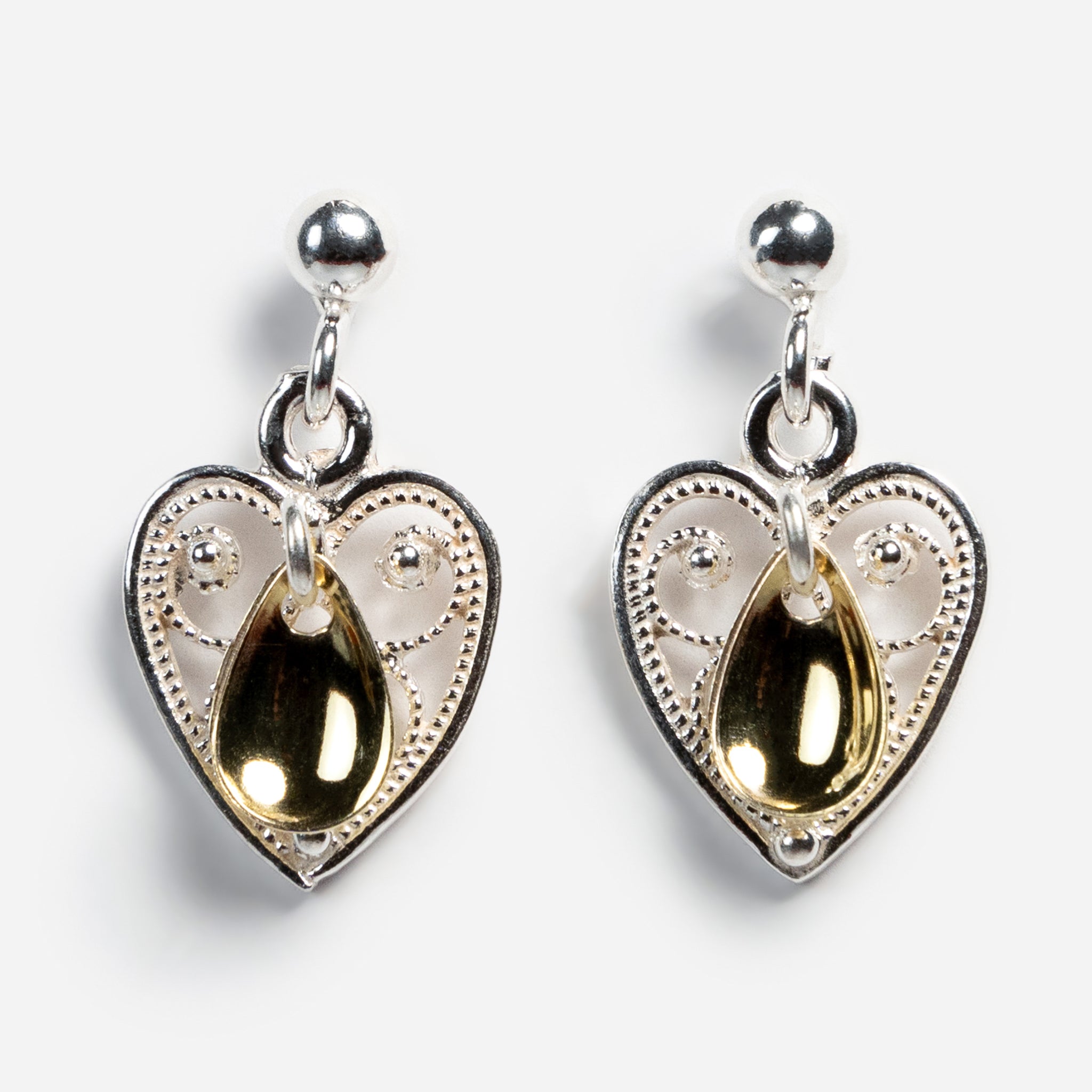 Heart Drop Sølje Earrings From Norway