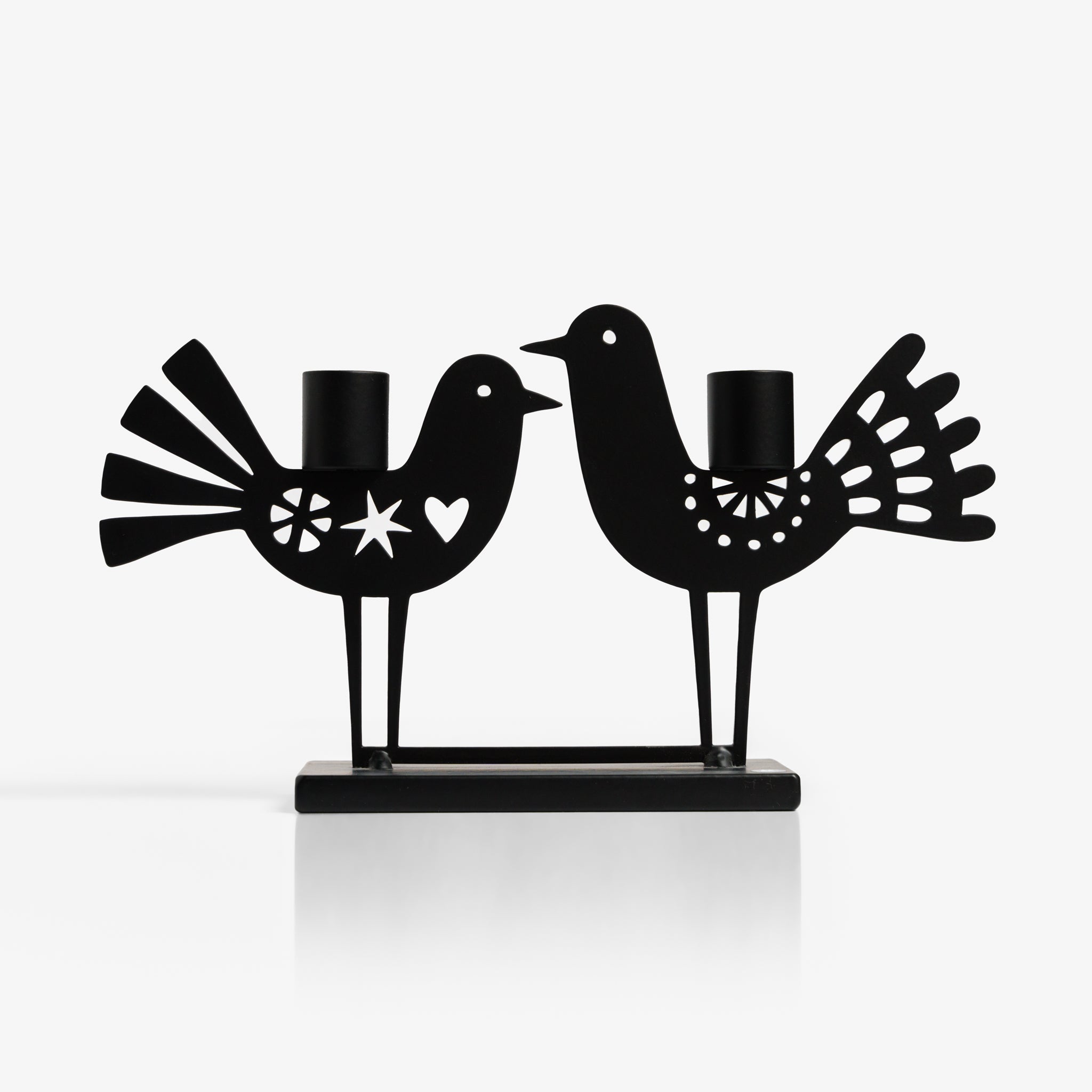 Two Birds Black Candle Holder by Bengt & Lotta