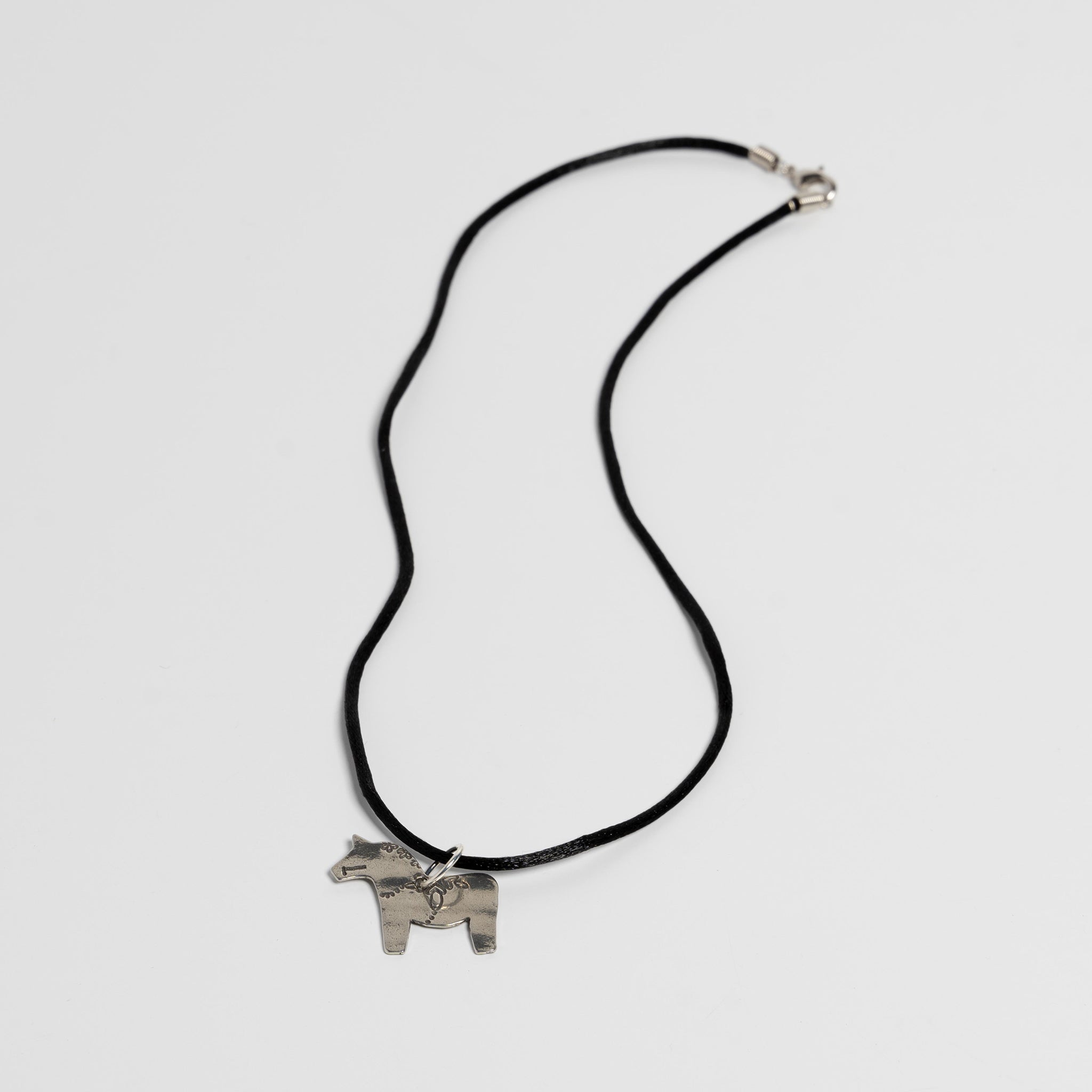 Dala Horse Necklace in Pewter