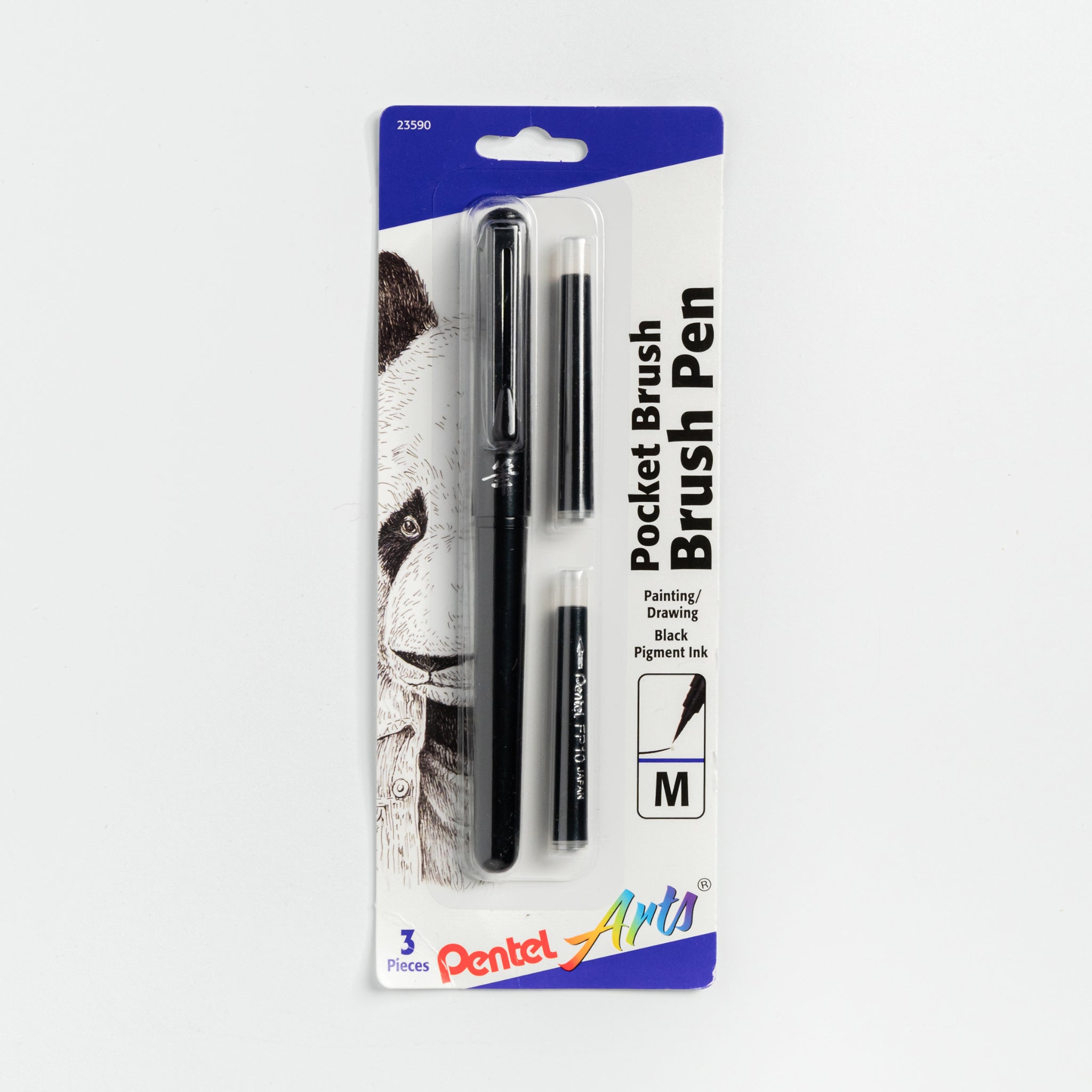 Black Pocket Brush Pen with Two Refills from Pentel Arts – Vesterheim  Museum Store