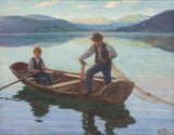 Giclee Print from Vesterheim's Collections - On Mountain Lake by Gausta