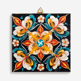 Rosemaling on Black Trivet Designed By Lise Lorentzen