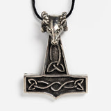 Thor's Hammer with Single Goat Necklace